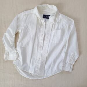 White Buttondown Long Sleeve 2t